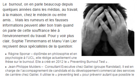 Il était une “foi” le burnout – La Première